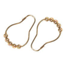 Easy Install Rustproof Shower Curtain Hooks Frictionless Stainless Steel - Easy Glide Shower Rings Gold Set of 60 Hooks