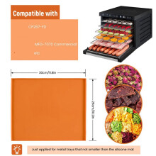 18X Silicone Dehydrator Trays, Non Stick Dehydrator Trays with Raised Reusable Silicone Mats