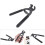 2pcs 17cm HandHeld Carbon Steel Silent Pliers Leather  Hole Punch Tool 4mm(4 Teeth) 9