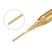 20 Stück Titanbeschichtete Hartmetall-Schaftfräser, Gravurfräser, CNC-Fräser für Leiterplattenmaschinen, 1/8 Zoll Schaft 0,6 mm
