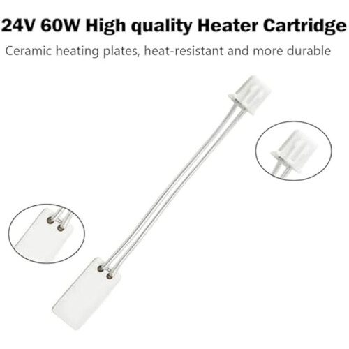 2X Heating Element+Thermistor for Centauri Carbon 24V 60W Heating Plate Cartridge Hotend for  Centauri Carbon 2