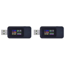 2X 10 in 1 USB Tester Digital Voltmeter Amperimetro Current Voltage Meter Amp Volt Ammeter Detector Indicator