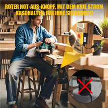 2X 220 V Einphasen-Sicherheitsschalter mit Not-Aus, Ideal für Frästische und Elektrogeräte, EU Stecker