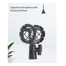 2X Universal Microphone Shock Mount Anti-Vibration Mic Holder Clamp for Condenser Microphones Fits Most Mic Stands