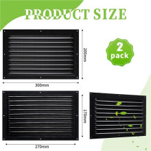 4 Stuks Zolderventilatie 8x12 Inch Metalen Schuurventilatieroosters, Gevelventilatie met Gaas voor Binnen- en Buitengarage