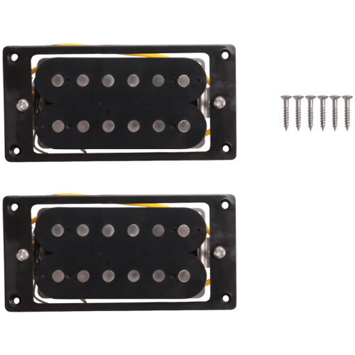 16St Svart Humbucker Double Coil Elgitarr Pickuper + Ramskruv 2