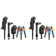 12Pcs Right Angle Drill Attachment Set with Hex Socket Adapters and 105 Angle Drill Adapters