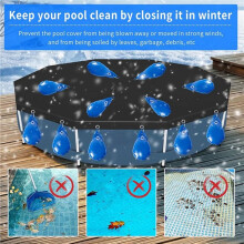 24er-Pack Poolabdeckungsgewichte mit Haken, Planengewichte, Auslaufsichere Dicke PVC-Pool-Wassersäcke, für Oberirdische Schwimmbecken