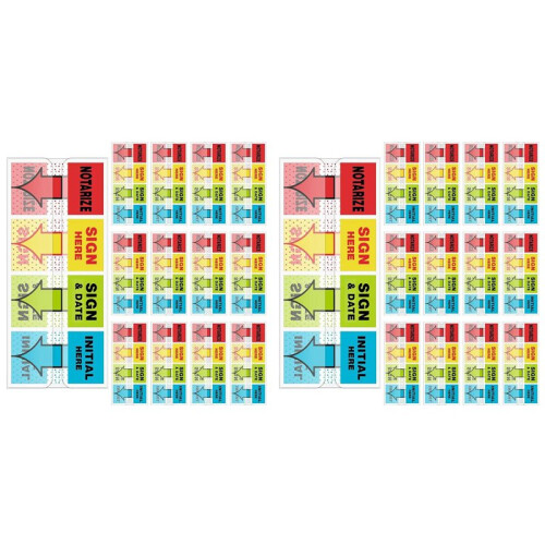1000 Pcs Sign Here Stickers Notarize Initial Here Sign and Date Tabs Stickers Flags for Office School Students Notebook