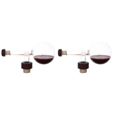 2X Red Wine Aerator, Portable Bottle Pourer and Quick Decanter, Glass, Shape