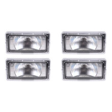 4PCS Car Front Bumper Fog Lights Foglamp for - 124 AMG Additional Fog Lamp Front Fog Driving Light
