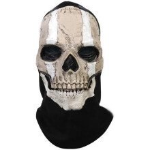 Weiße Maske Ghostface Totenkopf für Halloween Gruselige Latex Universal — weiße ghostface maske, latex gesichtsmaske, halloween vollmaske