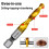 3pcs M8x1.25 Hex Shank Titanium Plated HSS Screw Thread Metric Tap Drill Bits Screw Compound Tap Open Chamfer Tool 8