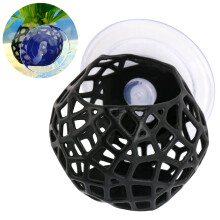 Soporte para Plantas de Acuario con Ventosas - Maceta Colgante para Plantas Acuáticas y Decoración (Negro)