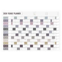 Calendario de Pared Anual con Feriados, Formato Horizontal, 23"X 33" (Abierto), con Stickers