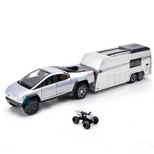 Set de Camión de Juguete RCOOS con Remolque y Motocicleta, Vehículo con Sonido y Luz