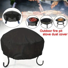 Fire Pit Cover Dust Cover Waterproof, Heavy Duty, Heat & BBQ Grill Cover for Outdoor Protection,85x40CM