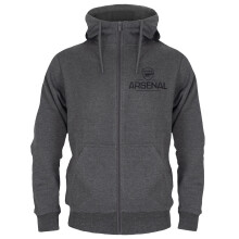 Arsenal FC Official Football Gift Mens Fleece Zip Hoody Grey XL
