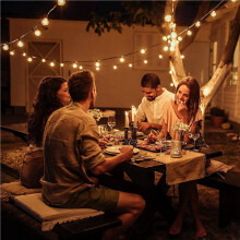 75Pcs G40 Replacement Light Bulbs E12 Candelabra Screw Base LED Globe Bulbs for Indoor Outdoor String Lights Warm White