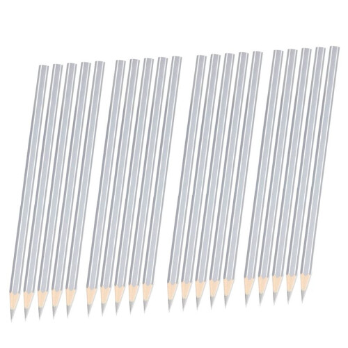 60 Pack Silver Welders Pencil Metallic Silver Marking Pencil for Construction Workers Metalwork Plumbers Framers 1