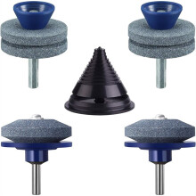 Affûteur de Lames de Tondeuse à Gazon 4 Pièces avec Équilibreur de Lames - Affûteur Universel pour Lames de Tondeuse à Gazon pour Jardin