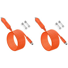2X 14AWG Car Charging Cable for Jackery Power Station Explorer 3000 Pro 2000 Pro 2000 1500 1000 - DC8020 Plug 2M