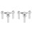 4X New Metal Molecular Structure Candle Holder Nordic Silver Home Decore Candelabra Triangle Candlestick Gift 3