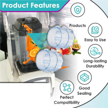 4 Pack Lid Plugs for 32oz & 48oz Containers - for Quiet One VM0145 BarBoss Blenders