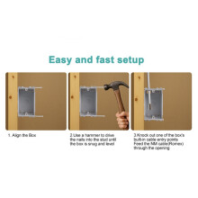 1-Gang New Work Electrical Outlet Box, 18 Cubic Inches Grey Outlet Box with ETL Listed,Outlet Junction Box 3 Pack