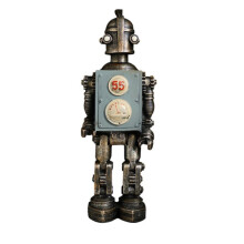Retro Resin Steampunk Robot Figurine Miniature Model Ornaments Handicraft Collectibles Model Living Room Home Decor