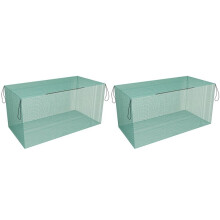 2X Ras Visnetten Kooi Mesh Staak Net Klein Raster Vangst Vis Net Box Aquacultuur Vijver Visteelt Net Vierkant Val Net