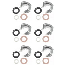 6X Autobrandstofinjectorreparatieset O-Ring Reparatieafdichtingsset 03H198149 voor Q7 3.6L 2007-2016