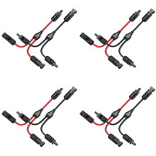 8X Solar Y Branch Cable Connectors,Solar Cable Parallel Adaptor in Pair for Solar Pane,Cable Wire Plug Tool Kit