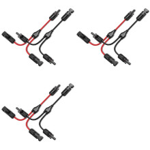 6X Solar Y Branch Cable Connectors,Solar Cable Parallel Adaptor in Pair for Solar Pane,Cable Wire Plug Tool Kit
