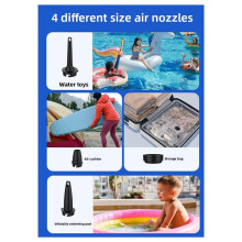 Portable Outdoor Camping Air Pump 5200mAh Ultra-Long Battery Life Electric Air Pumping USB Type-C Digital Readout White