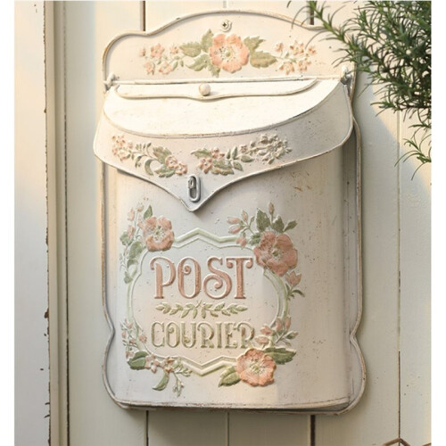 Retro Style Mailbox, Wall Metal Mailbox with Bee Pattern, Nostalgic Home Decoration,Wall Mounted Storage Box Mailbox 1