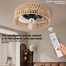 Moderner 3-Stufiger Deckenventilator mit Beleuchtung für Schlafzimmer, Küche, Badezimmer und Außenbereich