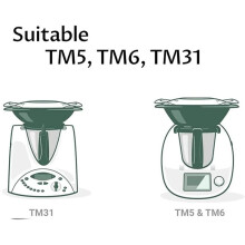 Couvercle Transparent avec Poignée pour Bol Vapeur, Compatible avec pour TM5, TM6 et TM31