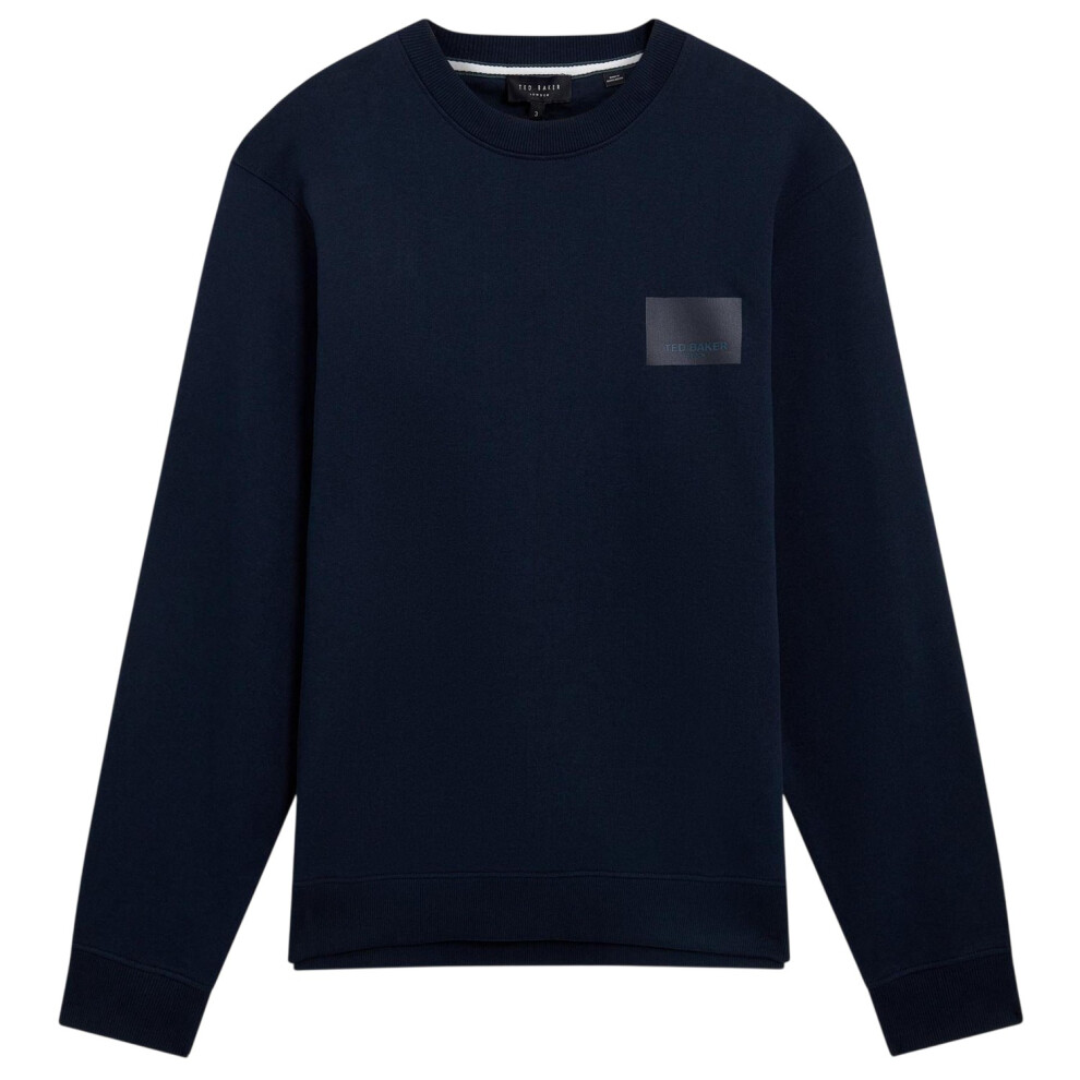 Ted Baker (S, Navy) Mens Cotton Sweatshirt Blue,Multicoloured