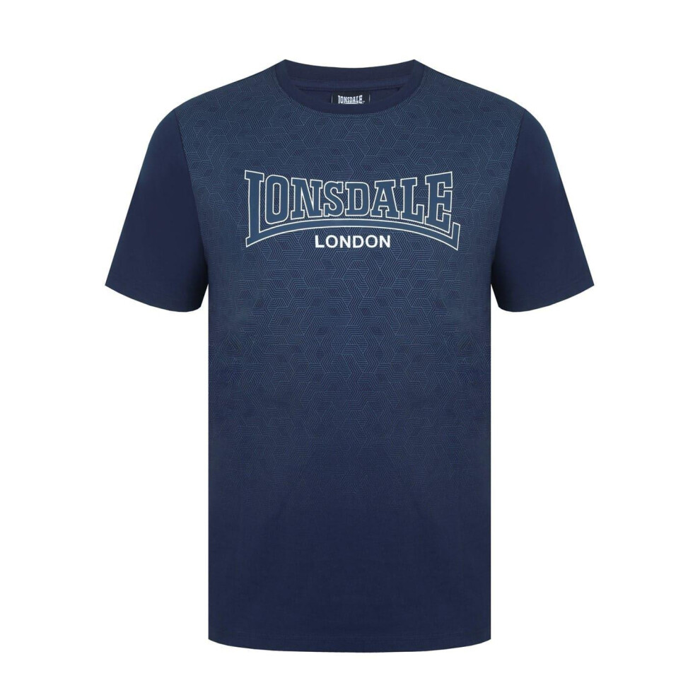 Lonsdale (Xxl, ) Mens Geometric Logo T-Shirt Blue