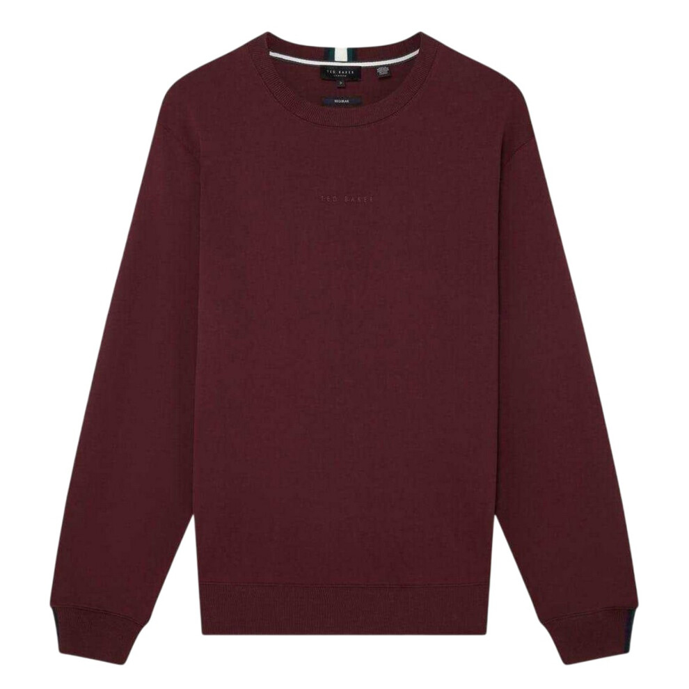 Ted Baker (L, Oxblood) Mens Crew Neck Sweatshirt Multicoloured