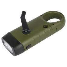 Survival Gear for Fishing Hiking Power Bank Solar Flashlight Emergency Hand Crank Dynamo Rechargeable LED Flashlight