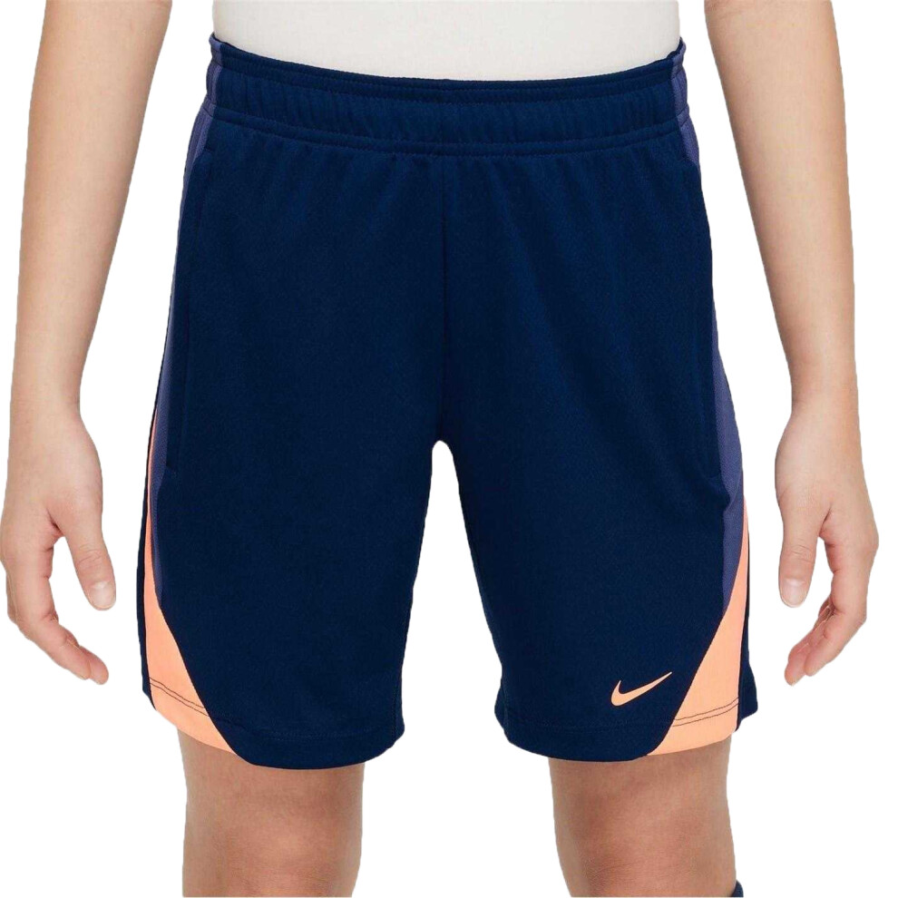 Nike (9-10 Years, Navy/Orange) Childrens/Kids Strike Football Shorts