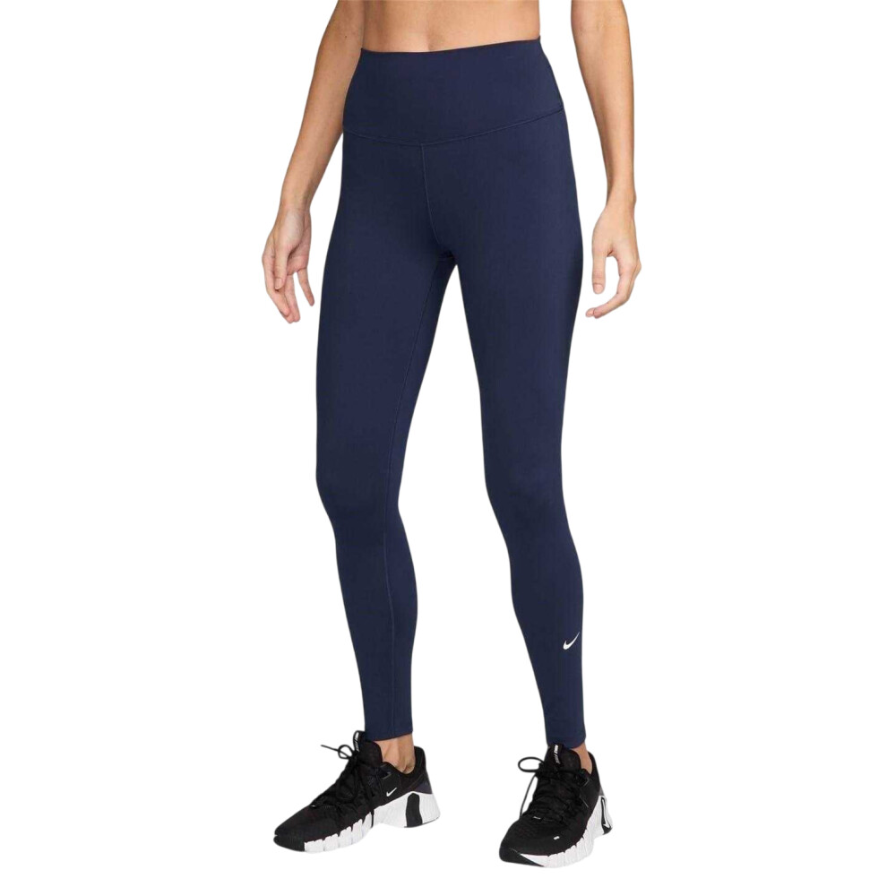 Nike (14 Uk, Midnight Navy) Womens/Ladies One Dri-Fit High Rise Tights Blue,Multicoloured