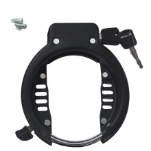 Advanced Bicycle Frame Lock - Secure Wheel & Frame Protection with Keyed Access Anti-Theft Design Sleek Black Finish