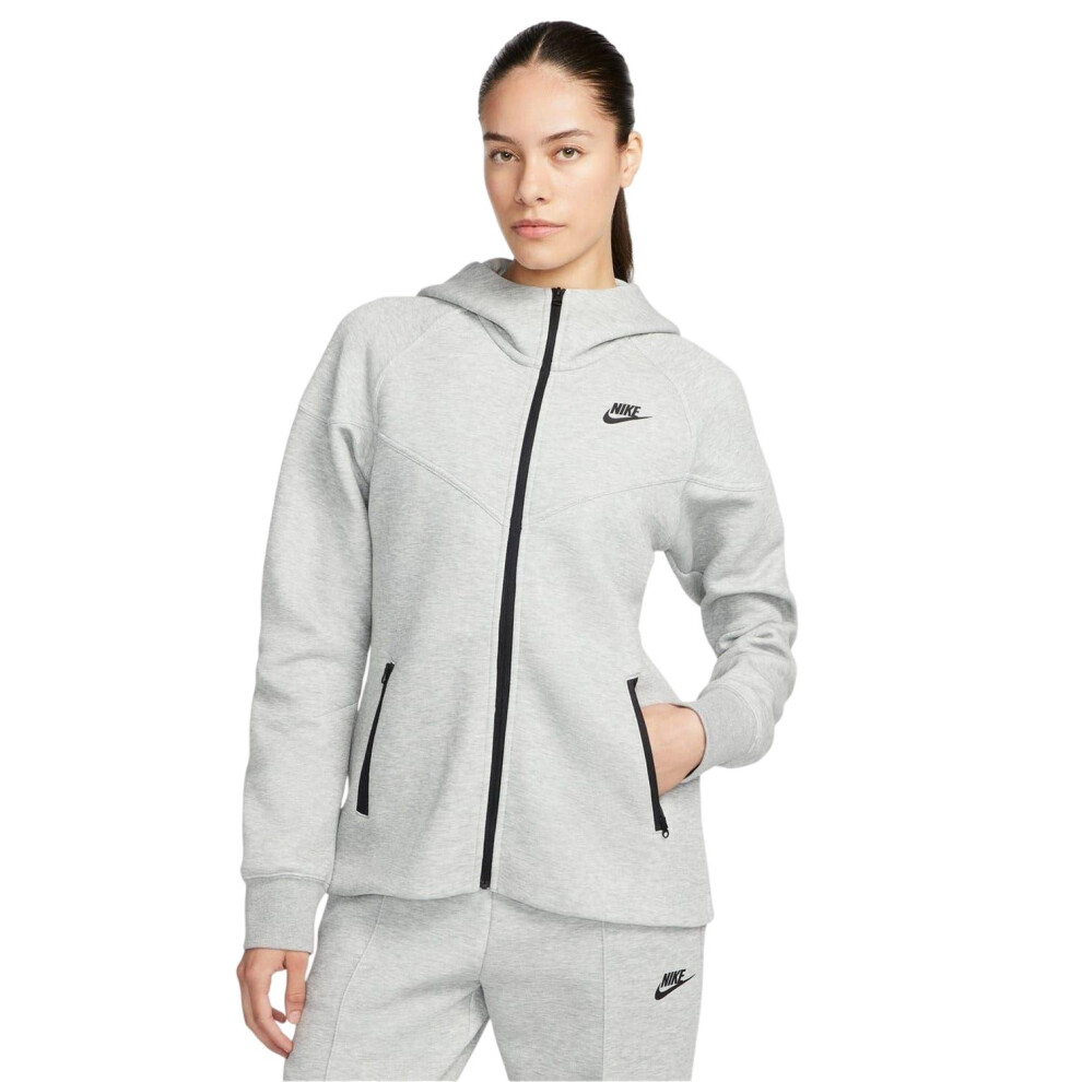Nike (Xs, ) Womens/Ladies Windrunner Tech Fleece Full Zip Hoodie Grey