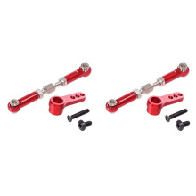 2X Metalen Stuurhendel en Stuurinrichtingarm voor MJX 1/16 16207 16208 16209 16210 H16 RC Auto-Upgradeonderdelen