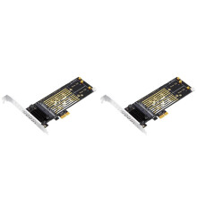 2X PCIE X1 Till Dubbel M.2 NVME M-KEY SSD-Adapterkonverterare för Expansion Av 2230/2242/2260/2280 SSD-Riserkort