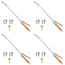 4X Roestvrijstalen Sproeierstok, 1/4 Inch en 3/8 Inch Messing Weerhaaksproeiervervanging, 29 Inch Sproeierstok + Afsluitklep