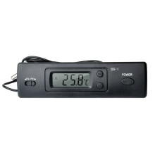 5X -1 Car Thermometer LCD Display C/F Clock Temperature Sensor Controller Indoor Outdoor Thermostat with Probe